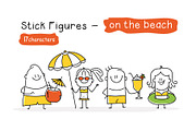 Stick Figures on the beach, a Person Illustration by Anna Semenchenko (Thumbnail 1 of 4)