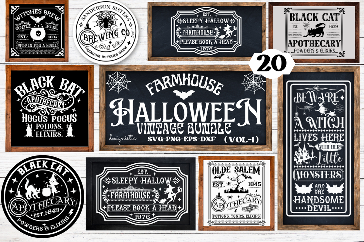 Farmhouse Halloween Sign SVG Bundle, an Object Graphic by Design's Dark (Photo 9 of 9)