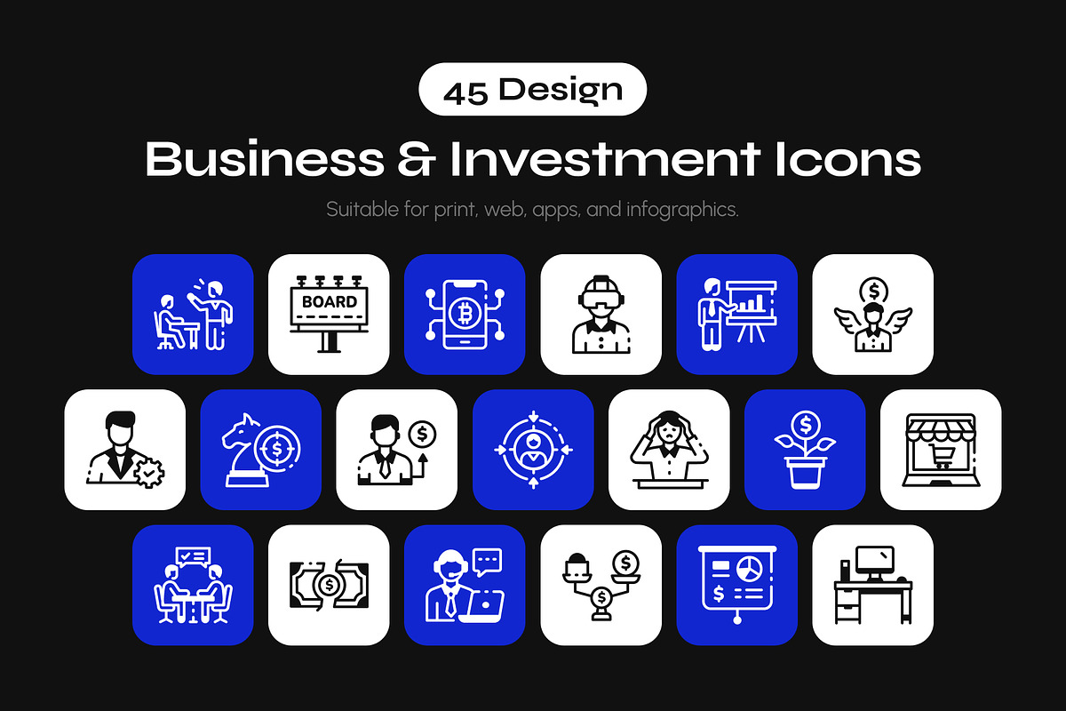 Animated Business and Investment, a Solid Icon by Vectors Market (Photo 1 of 3)