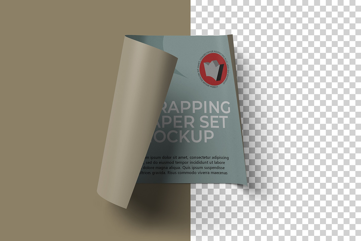 Wrapping Paper Set Mockup, a Packaging Mockup by Tahtagraphic (Photo 3 of 5)