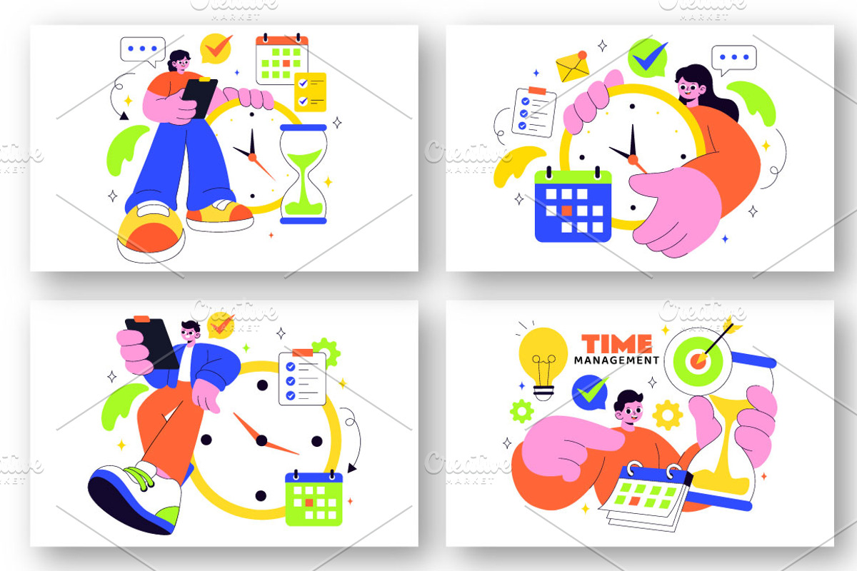 10 Time Management Planning, a Person Illustration by denayunebgt (Photo 3 of 4)