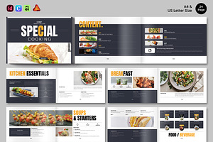 Cookbook Menu with Canva Template