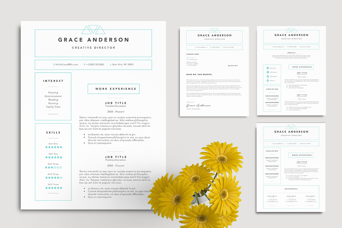 Grace Resume Template - 4 Page, a Resume Template by Desiree Lange (Photo 5 of 7)