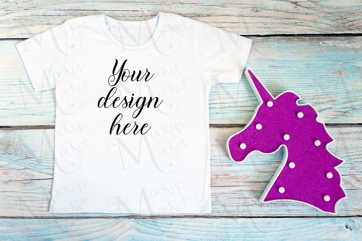 White kid t-shirt mockup bundle., a Print Template by MockupMarket (Photo 2 of 27)