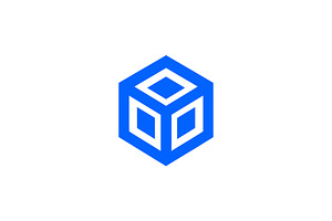 Minimal Geometric Hexagon Cube Logo, a Branding & Logo Template by Vectorium Studio