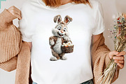 Whimsical Easter Bunny Clipart Bundl, an Illustration by SVGArt (Thumbnail 6 of 9)