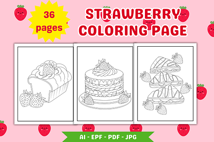 Strawberry Coloring Page