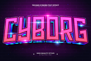 Techno Cyborg Editable Text Effect