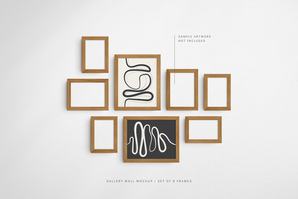 Gallery Wall Mockup | 8 Frames, a Household Mockup by DESIGN BY nube (Photo 3 of 12)