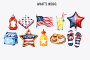 4th of July Clipart Bundle Patriotic, a Decorative Illustration by Anca Digital Vibe (Thumbnail 6 of 9)