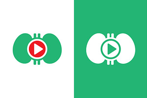 Human kidneys and button play logo, a Technology Illustration by GraphiShop