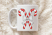 Candy Cane Bow Christmas Png, an Illustration by Libby Wishes (Thumbnail 6 of 6)