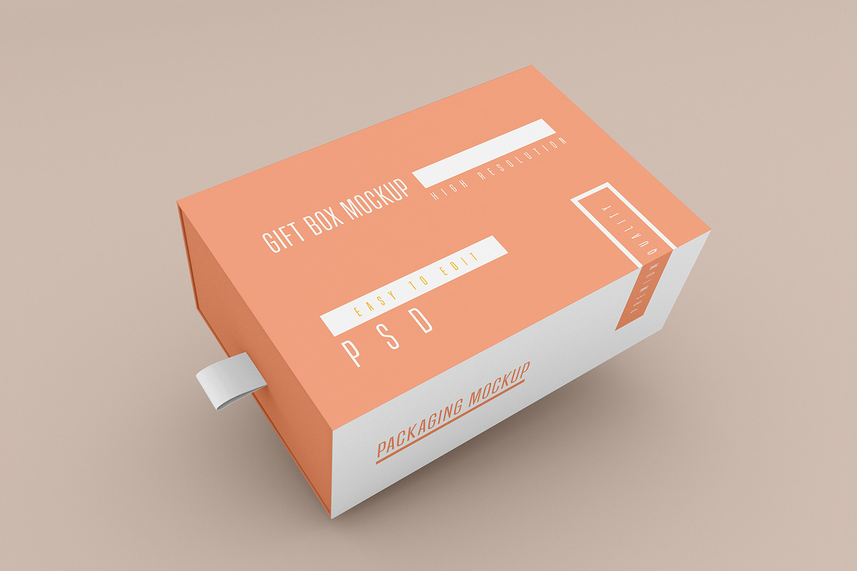 Gift Box Mockup, a Print Template by ZAAS (Photo 4 of 9)