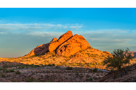 Red sandstone butte of Papago Park, a Nature Photo by Leonid Andronov