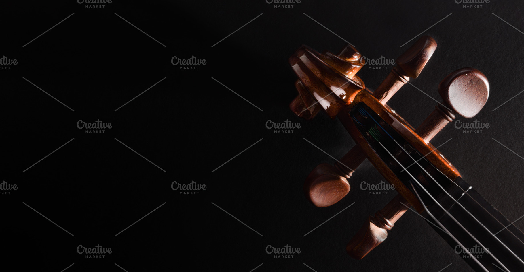 Violin pegbox on dark background top, an Arts & Entertainment Photo by Davizro's Market