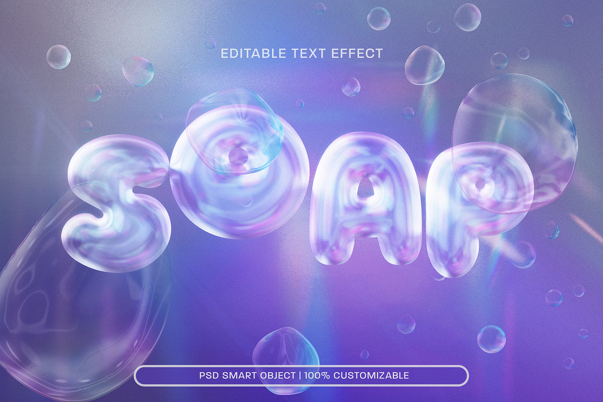 Soap Bubbles Text Effect, a Layer Style Add-On by wavebreak