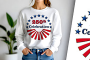 250th Celebration USA Ray and Stars, a Seasonal Illustration by Sharon Schwalbe (Thumbnail 1 of 5)