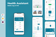 Health Assistant Mobile App UI Kit, an UI Kit Template by uicube (Thumbnail 2 of 2)