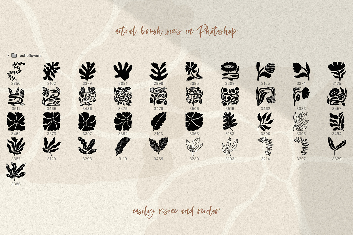 Boho Flower Stamps| Procreate & PS, a Brush Add-On by Sweet Fig (Photo 2 of 9)
