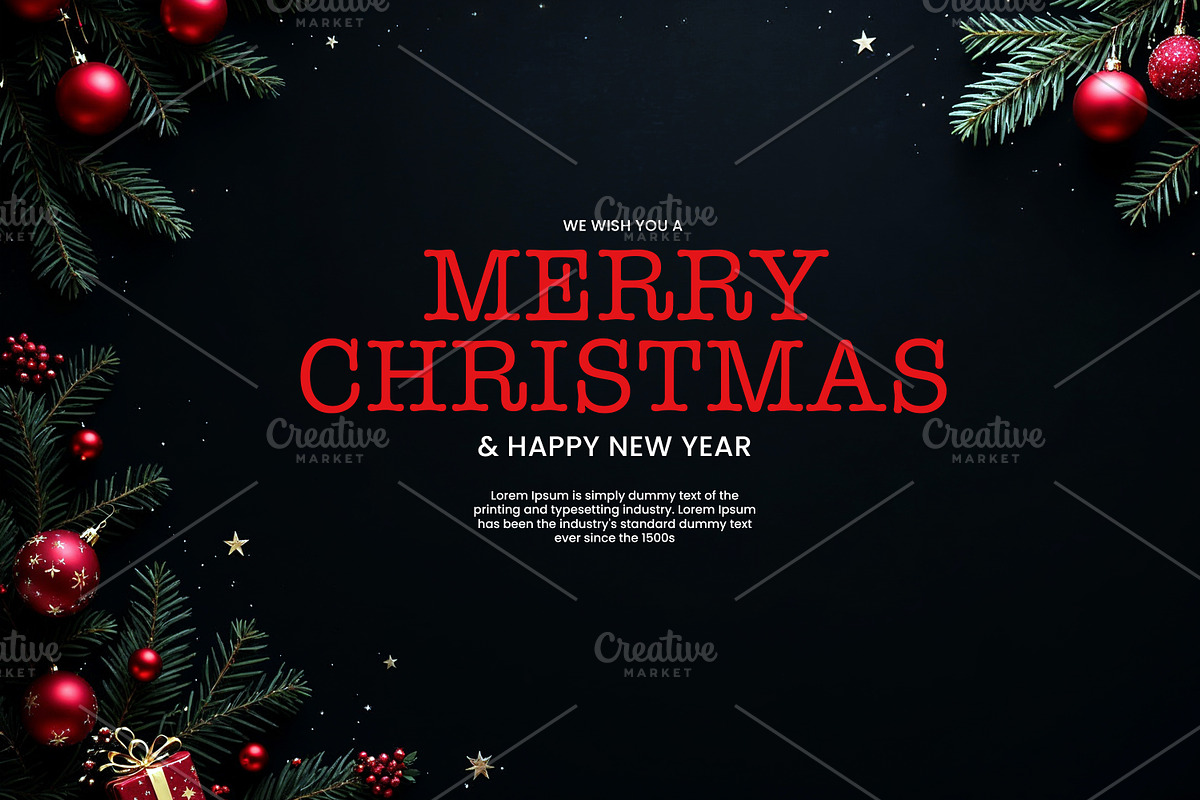 Merry Christmas and New Year Design