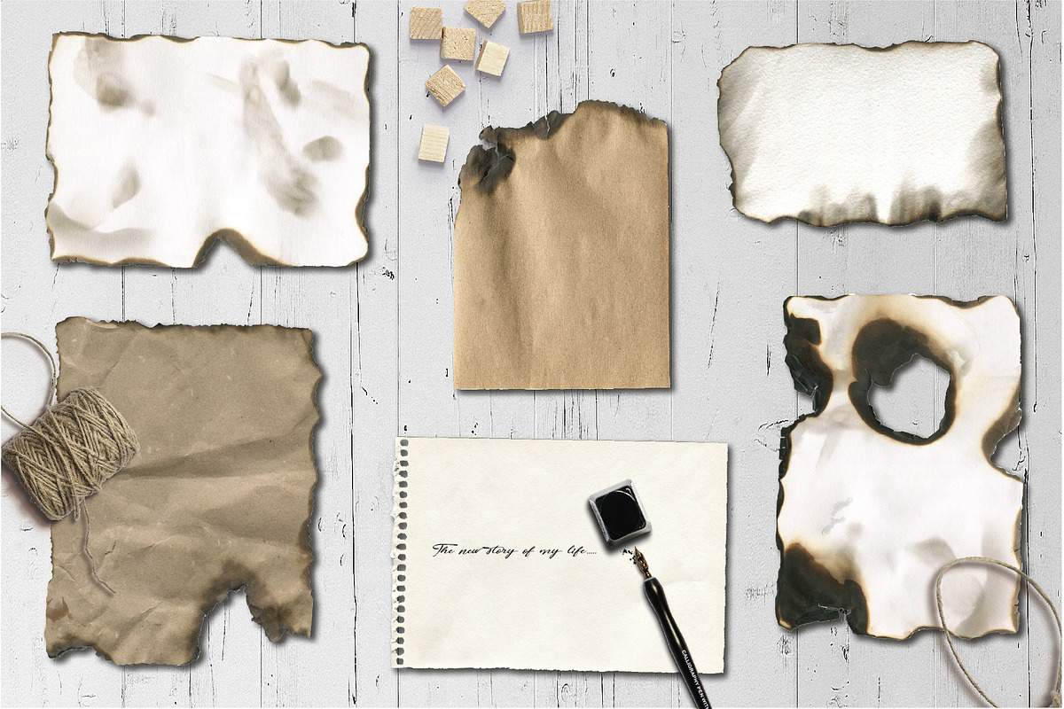 Old paper burn texture backgrounds, a Texture Graphic by digital_essence (Photo 2 of 5)