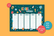 School Schedule Printable Templates, a Stationery Template by AnnaViolet_store (Thumbnail 2 of 4)