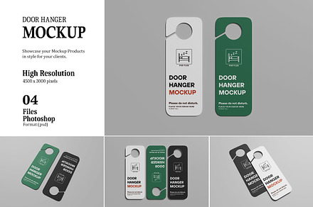 Door Hanger Mockup Top View
