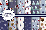 Christmas seamless patterns pack, a Pattern Graphic by KupalinaArt (Thumbnail 1 of 10)