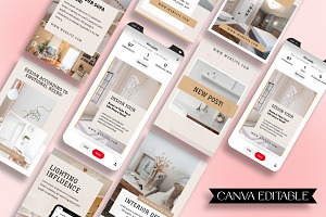 Editable Pinterest Canva Pins Temp