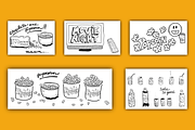 Movie Night Illustrations, a Food Illustration by AJ Doodles (Thumbnail 4 of 21)
