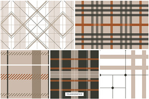 Autumn Plaid Seamless Patterns