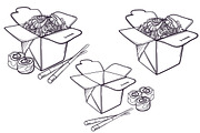 Fast food vector set, a Food Illustration by Vavavka (Thumbnail 9 of 10)