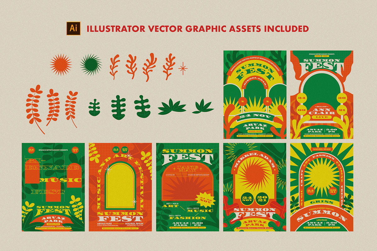 Creative Festival Poster Templates, a Flyer Template by Bornx Design (Photo 7 of 8)