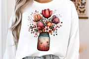 Whimsical spring mason jar clipart, an Illustration by SinaCreation (Thumbnail 7 of 11)