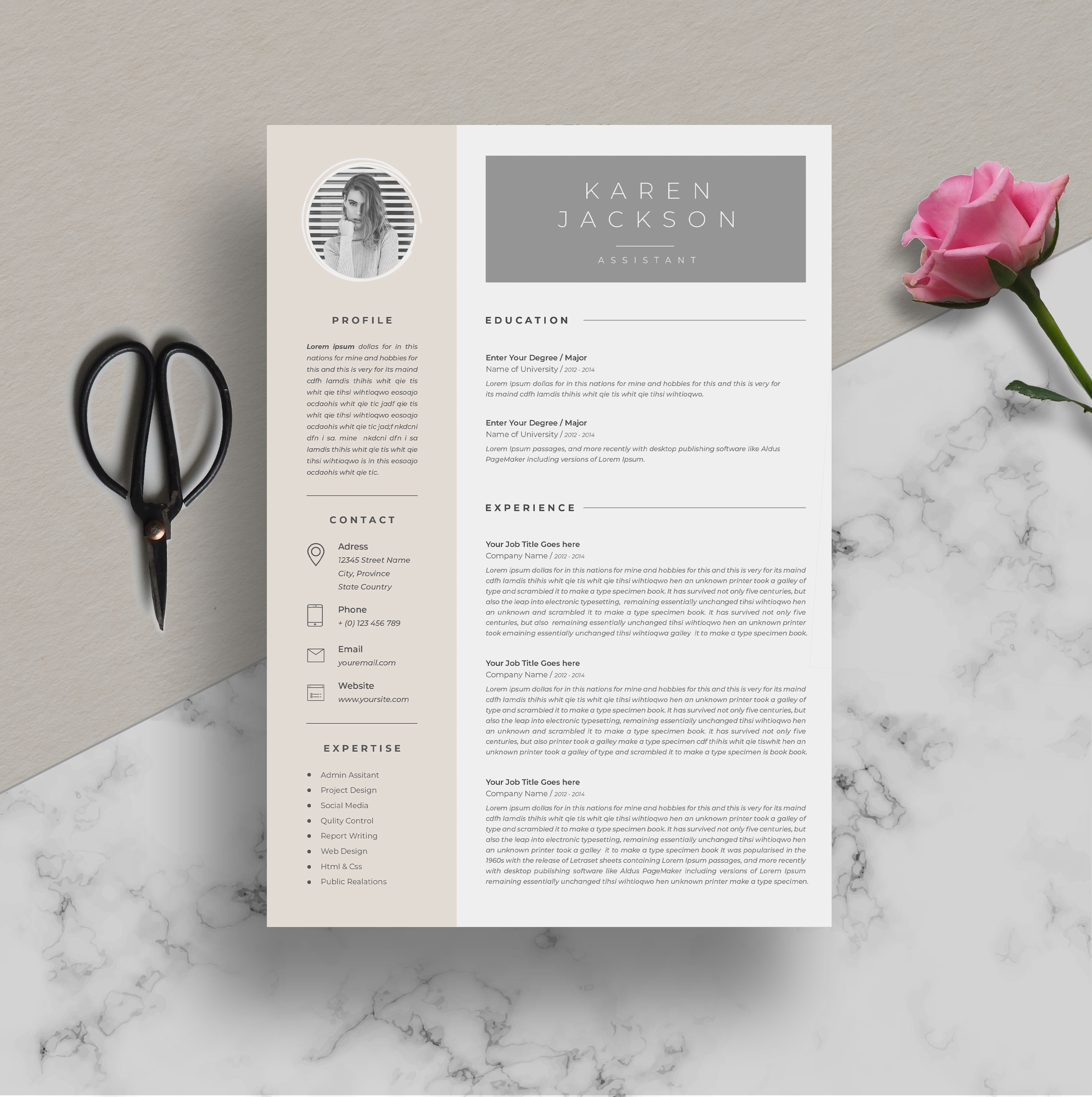 Resume Template 5 Page | CV Template, a Resume Template by UX-group