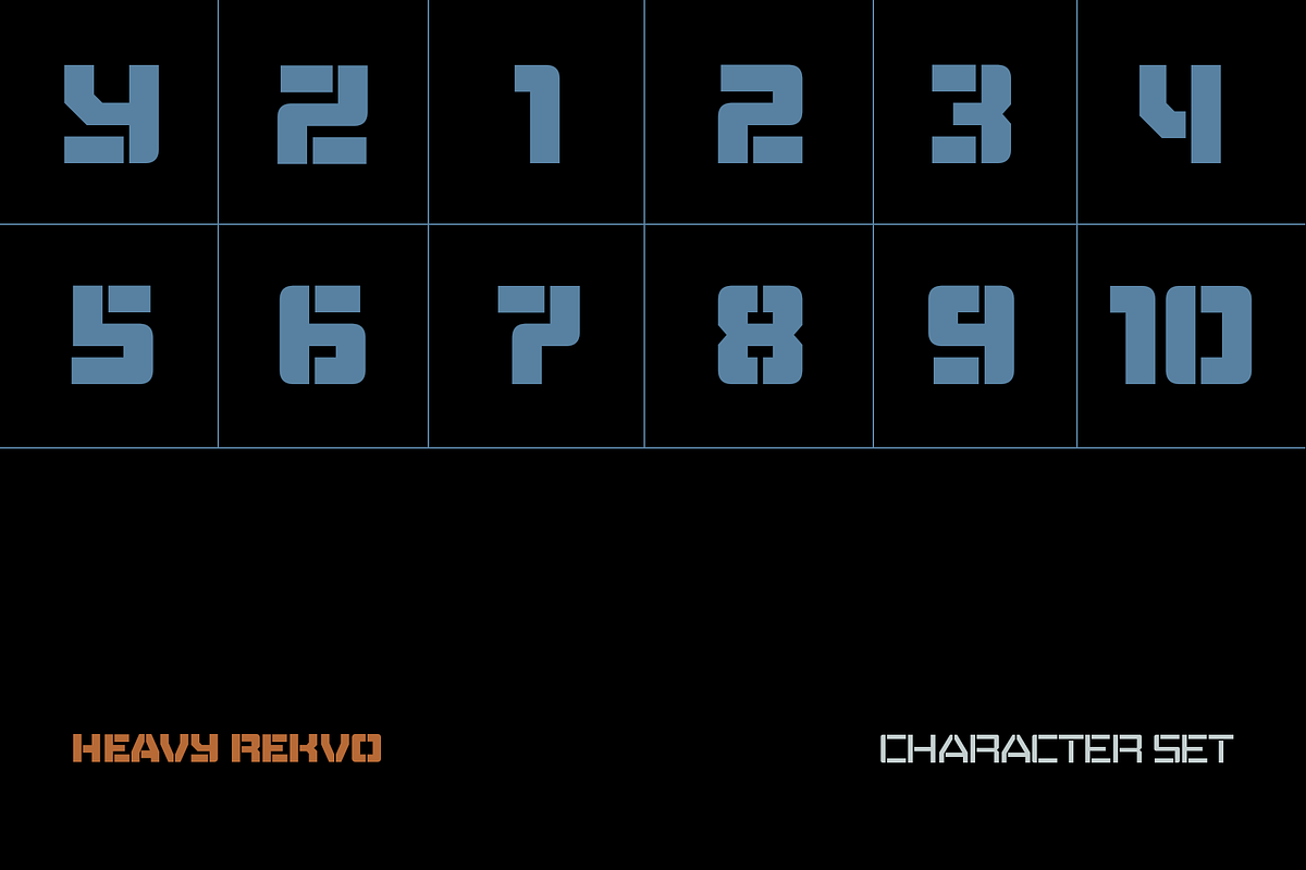 Rekvo – Variable Military Stencil, a Sans Serif Font by Drizy (Photo 4 of 11)