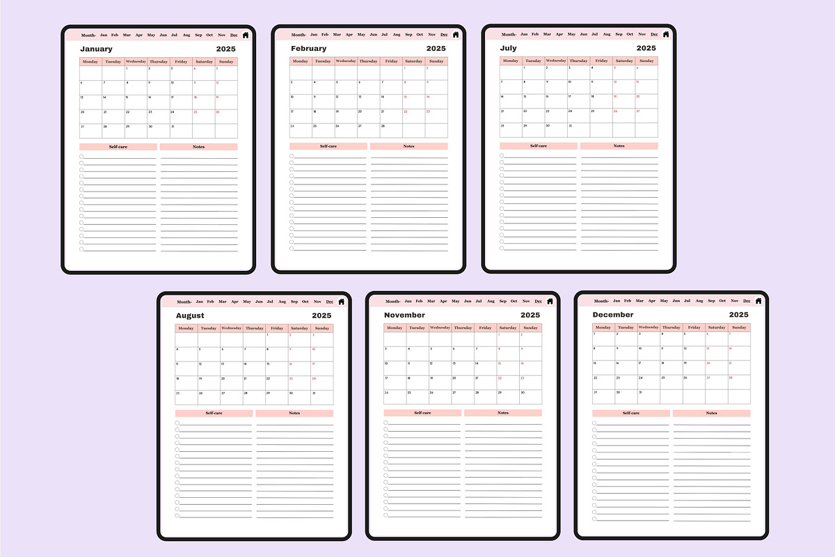 Digital 2025 Fitness Planner, a Stationery Template by Shumaya (Photo 4 of 7)