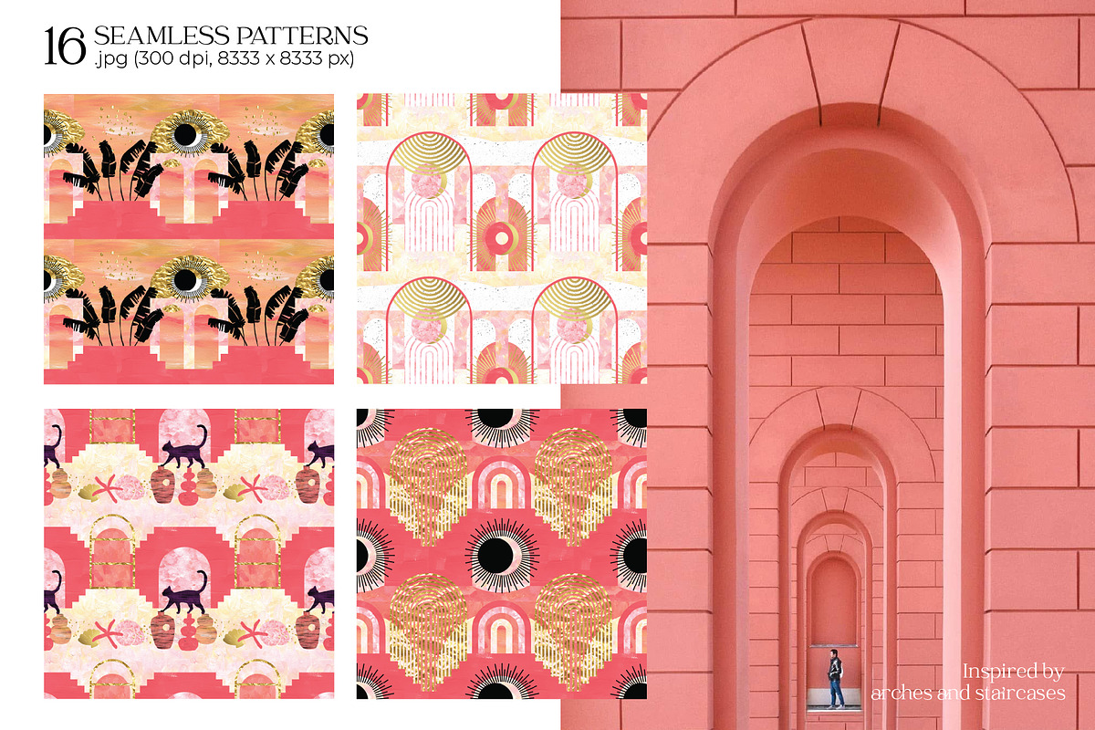 Mystical city. Tropical patterns, a Pattern Graphic by Julie&Taily (Photo 3 of 12)