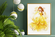 Princess Belle Watercolor Art, a Person Illustration by Designbudy (Thumbnail 12 of 12)