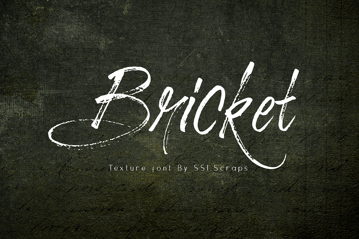 BRICKET brush font, a Script Font by SSI.Scraps (Photo 1 of 20)