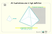 32 Hand-Drawn 3D Geometric Shapes, an Education Illustration by Peg Design (Thumbnail 4 of 6)