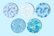 Sea shells seamless patterns set, a Pattern Graphic by Graphic Magic (Thumbnail 2 of 3)