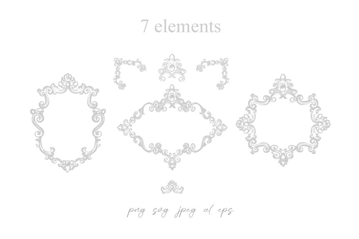 Baroque frames and crests, a Decorative Illustration by Oxi An illustrator (Photo 2 of 4)