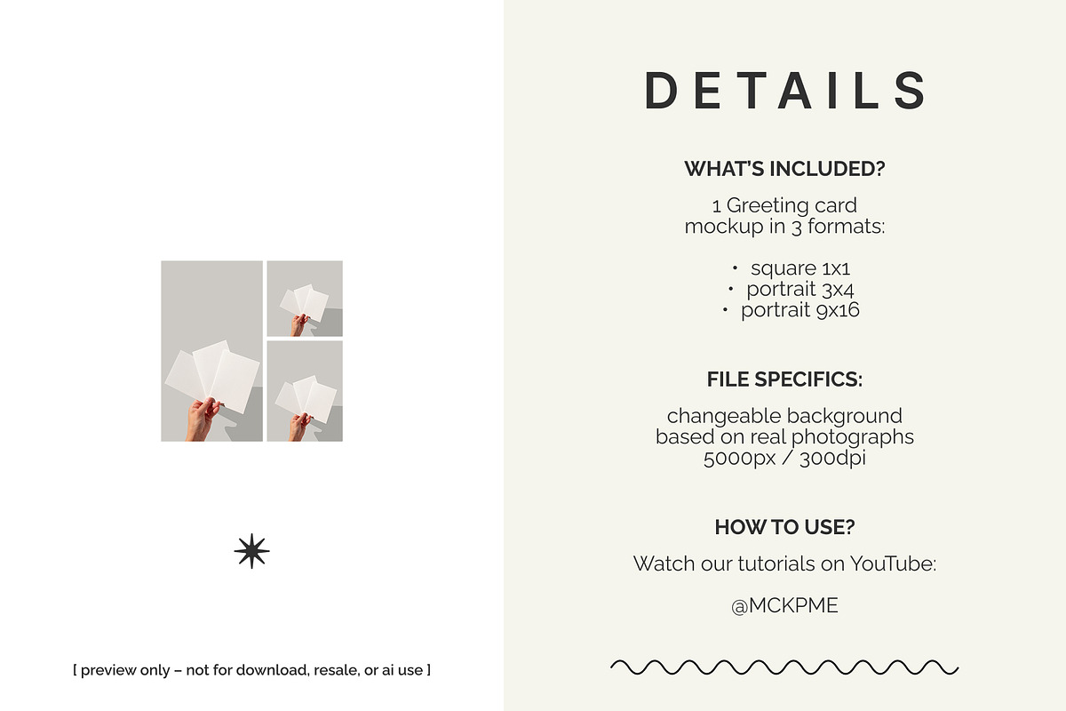 DIN A / 5x7 greeting card mockup, a Merchandise Mockup by MCKP*ME (Photo 2 of 5)