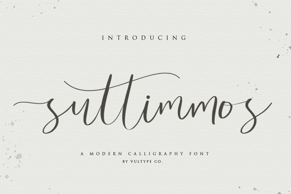 Suttimmos Script, a Script Font by Vultype Co. (Photo 1 of 10)