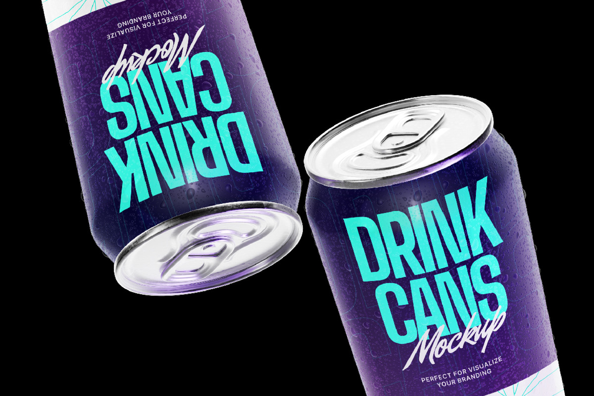 Drink Cans Mockup, a Cups & Container Mockup by Rahardi Creative (Photo 3 of 4)