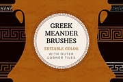 Editable greek meander brushes, a Brush Add-On by ekmelica (Thumbnail 1 of 6)