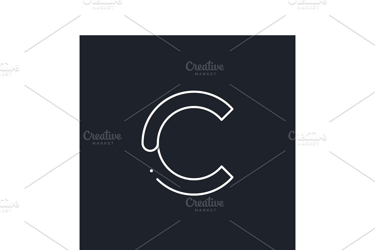 Geometric letter C initial logo., a Branding & Logo Template by LOGOCREATIVE