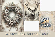 Winter Forest Junk Journal 12 Pages, a Seasonal Illustration by GalaDesign03 (Thumbnail 3 of 6)