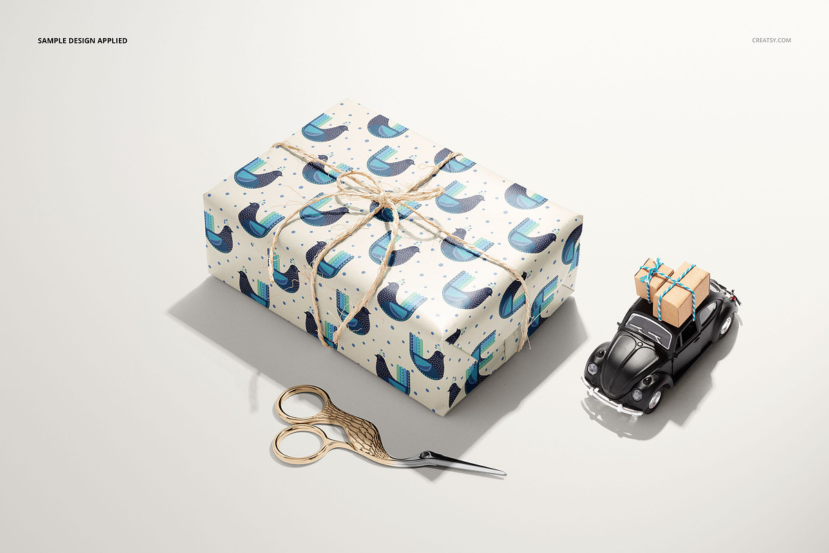 Gift Wrapping Paper Mockup Bundle, a Packaging Mockup by creatsy5 (Photo 30 of 35)